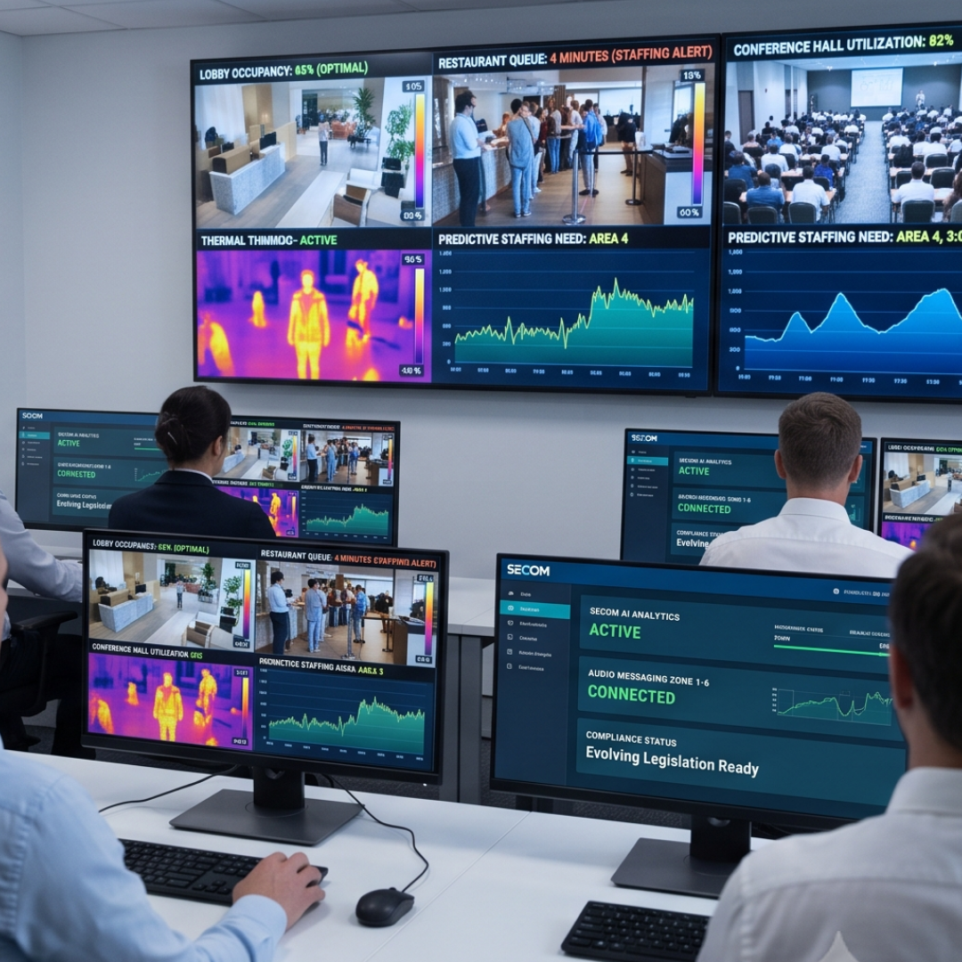 Intelligent hotel technology supporting security, guest experience and operations